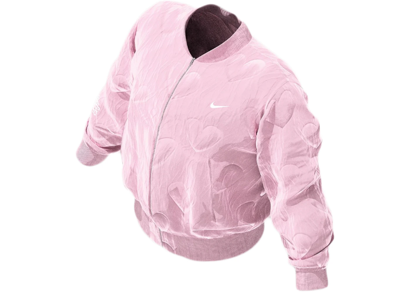Nike pink 2025 bomber jacket