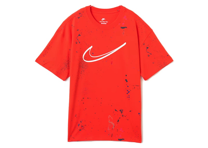 Bright crimson color nike shirt online