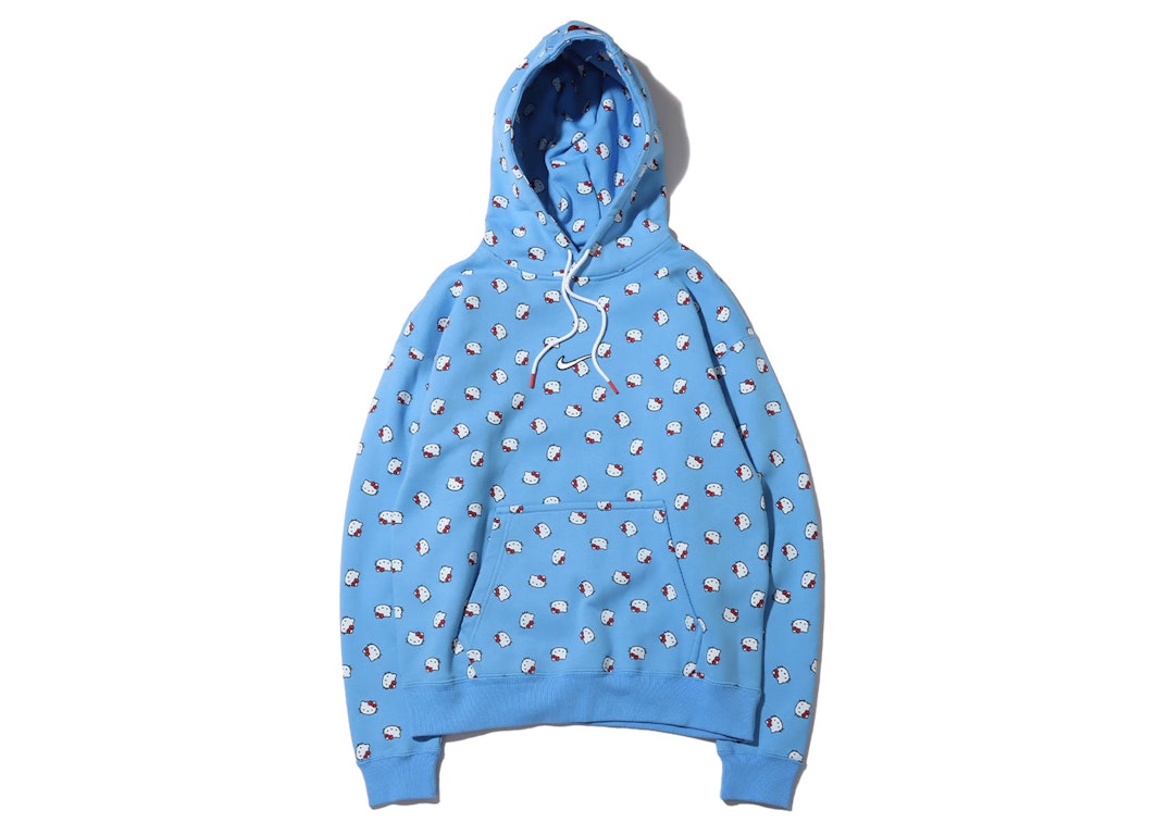 Pre-owned Nike X Hello Kitty Hoodie (asia Sizing) Blue