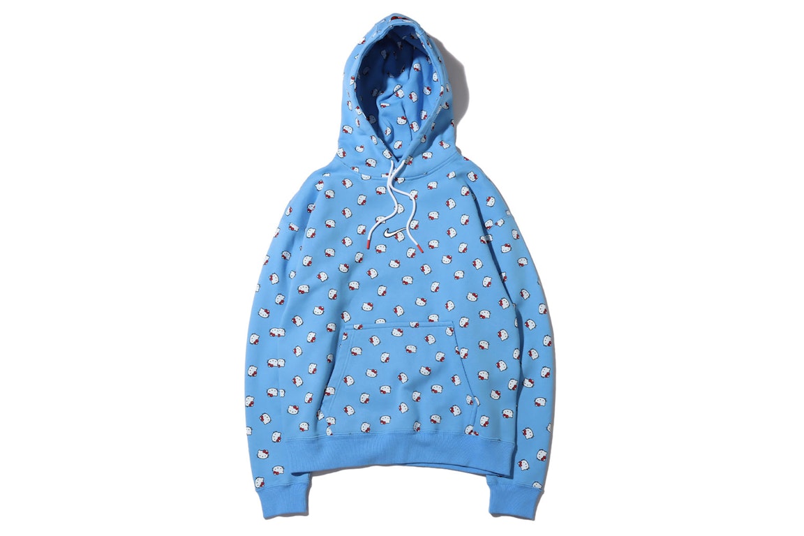 Pre-owned Nike X Hello Kitty Hoodie (asia Sizing) Blue