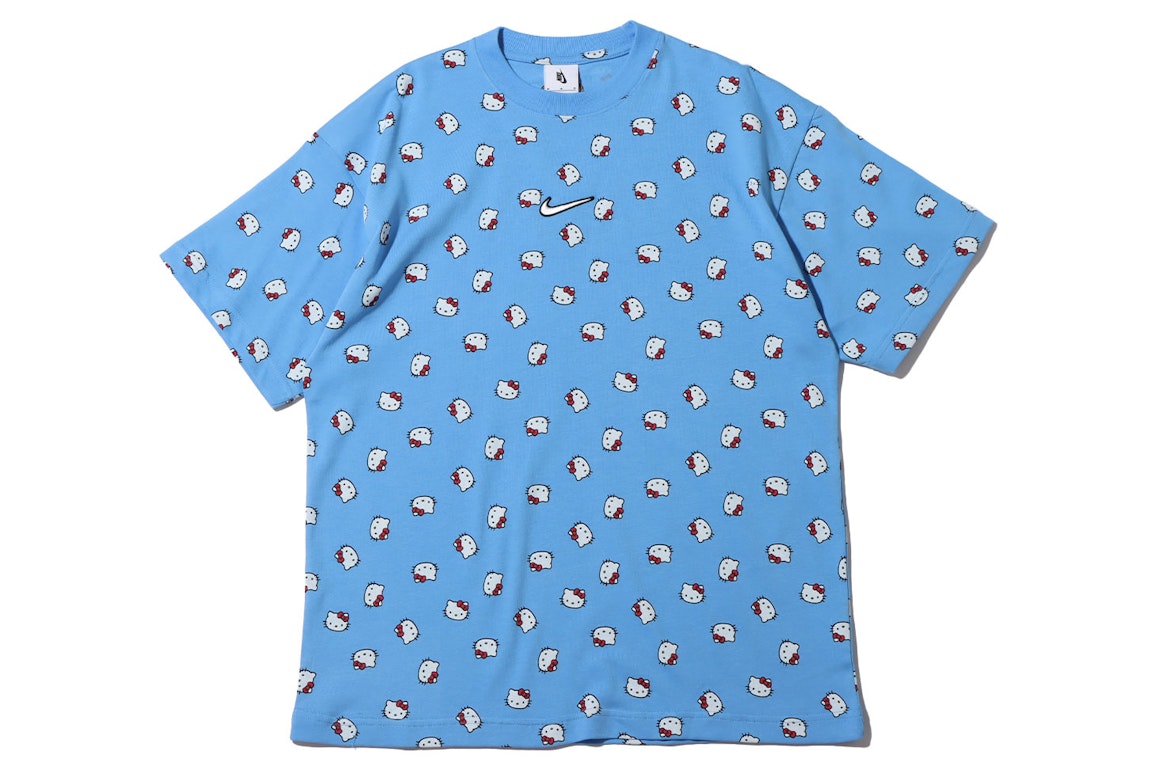 Pre-owned Nike X Hello Kitty T-shirt (asia Sizing) Blue