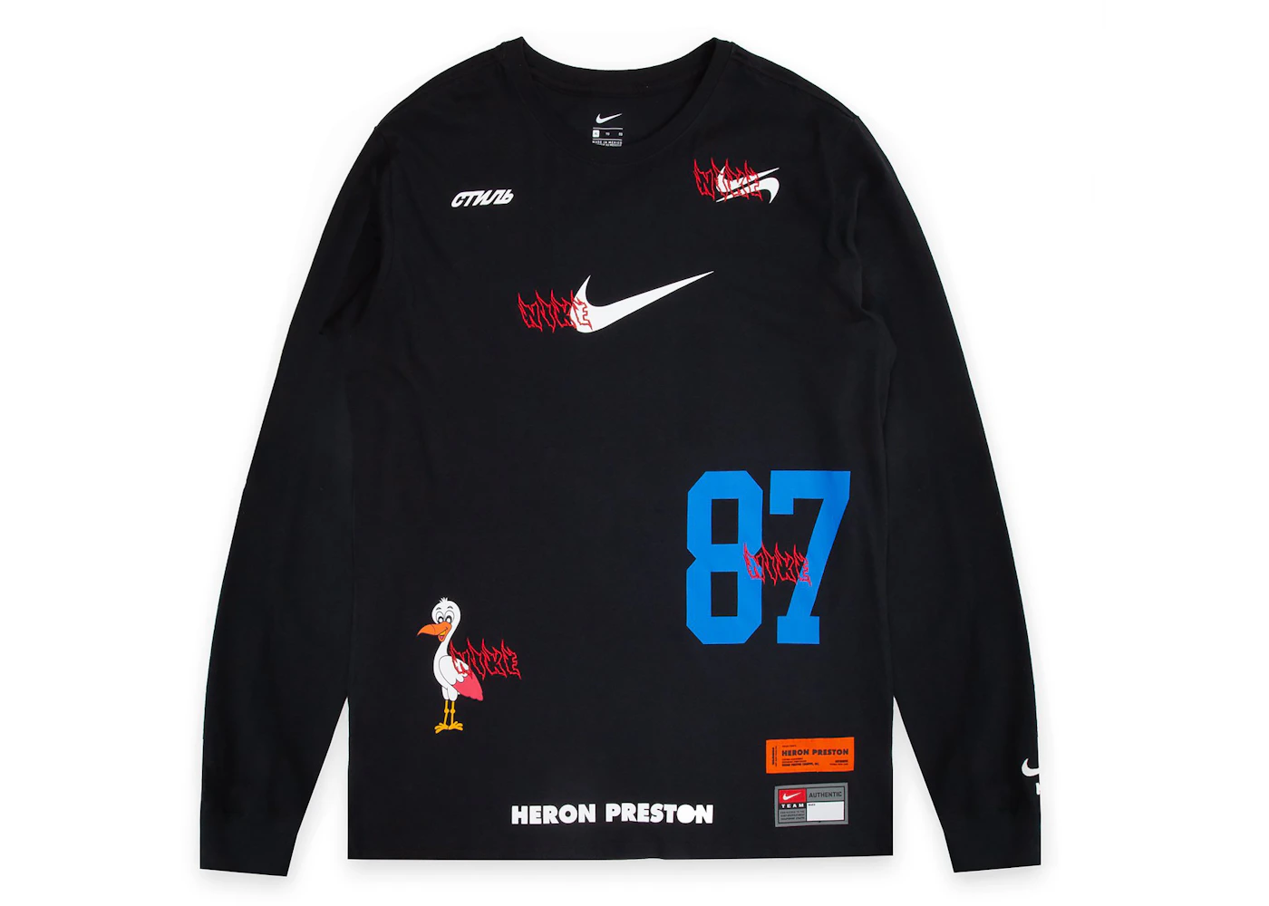 Nike x Heron Preston L/S Tee Black Men's - SS19 - US