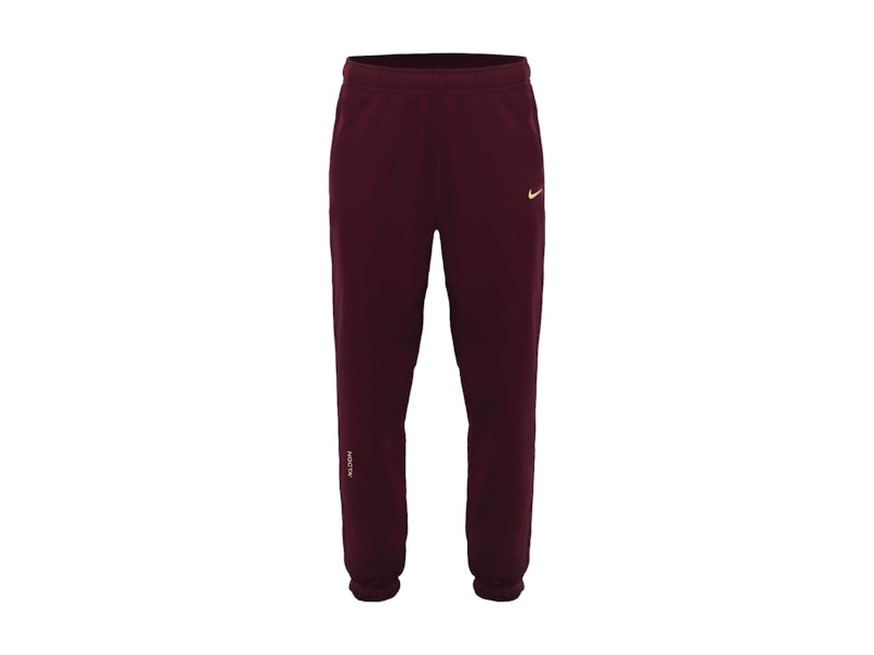 Pre-owned Nike Men's  X Nocta Fleece Cs Ec Sweatpant In Dark Beetroot In Burgundy
