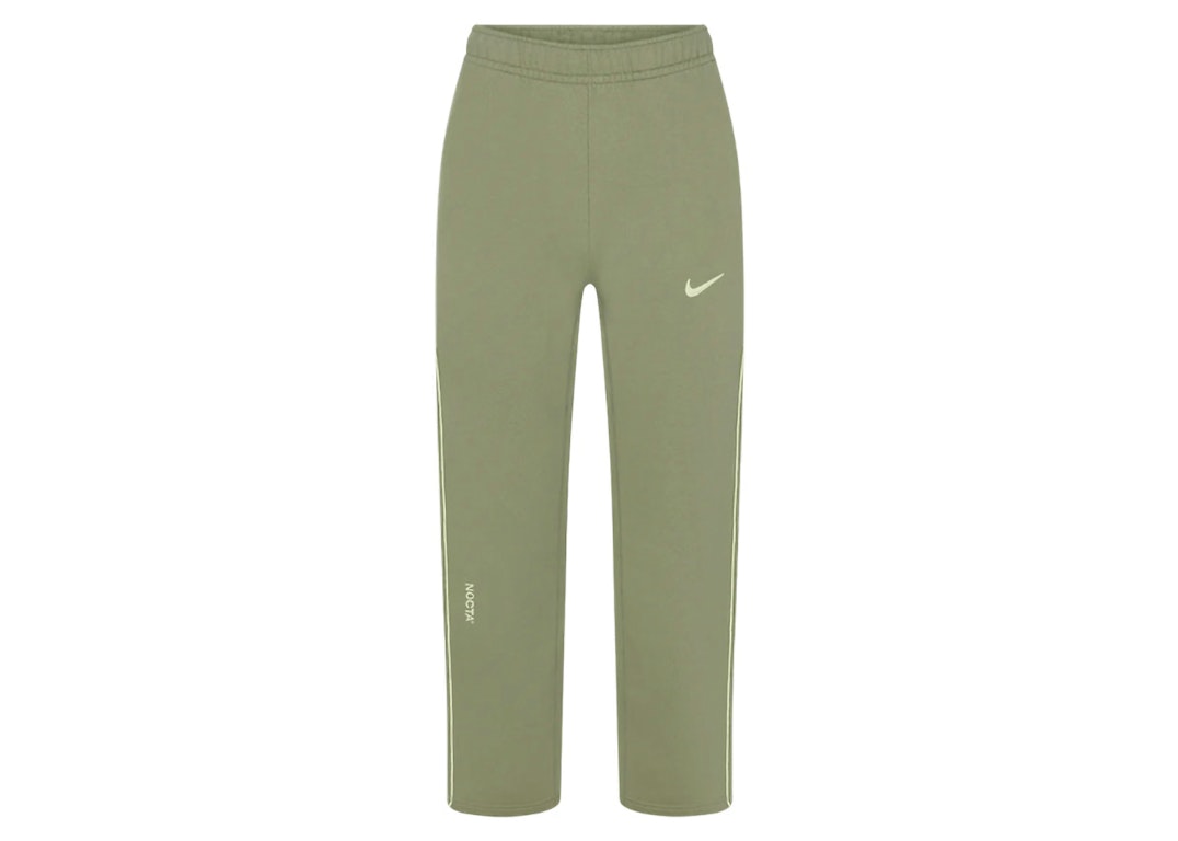 Pre-owned Nike X Nocta Fleece Cs Open Hem Sweatpant Oil Green/light Liquid Lime