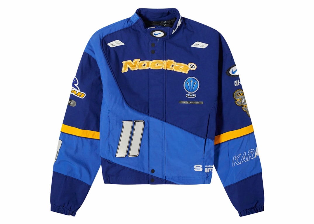 Pre-owned Nike X Nocta L'art Racing Jacket (asia Sizing) Deep Royal Blue/racer Blue/phantom