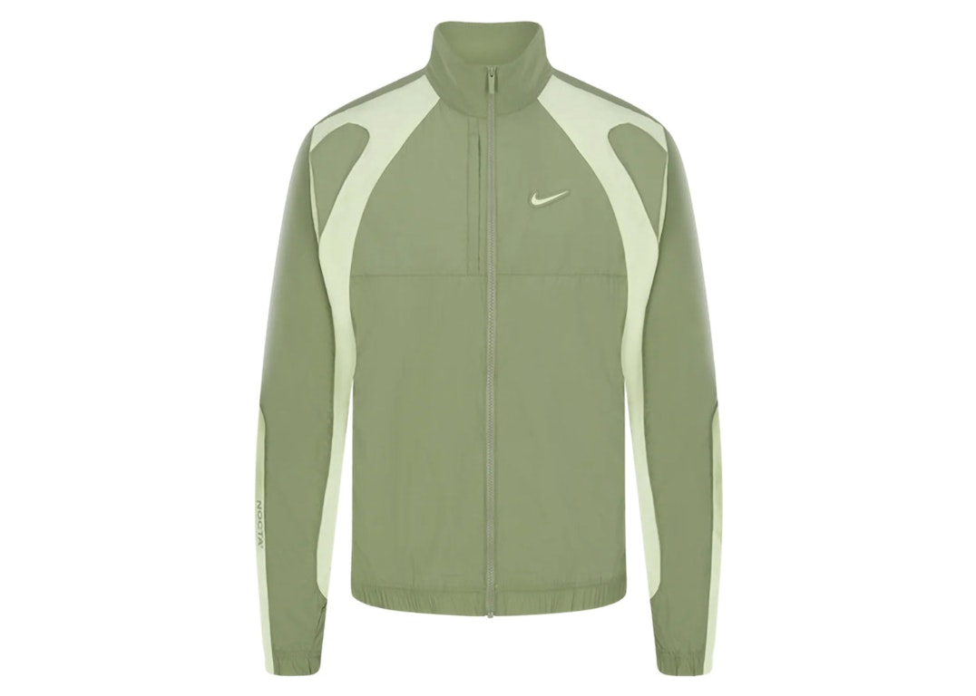 Pre-owned Nike X Nocta Northstar Nylon Track Jacket Oil Green/light Liquid Lime