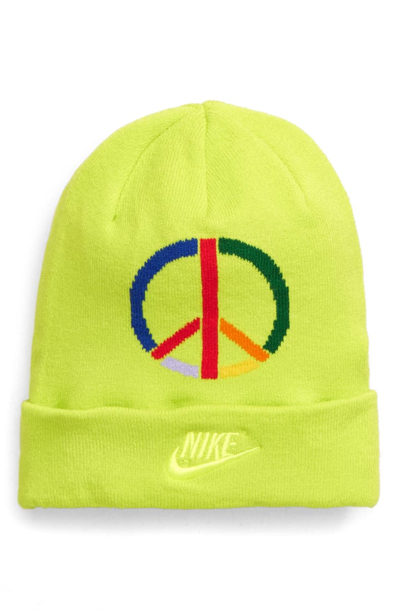 Nike x Olivia Kim Peace Sign Cuffed Beanie Cyber FW19 US