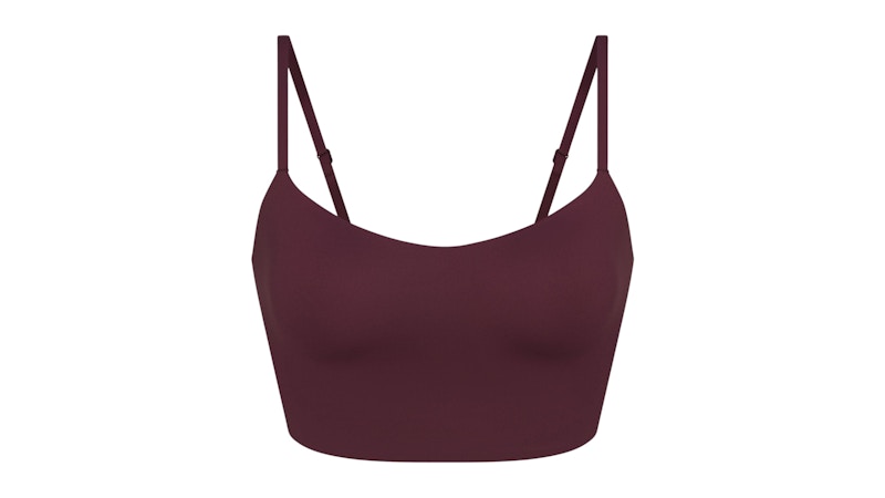 Pre-owned Nike X Skims Women's Matte Cami Bra Top In Currant In Purple