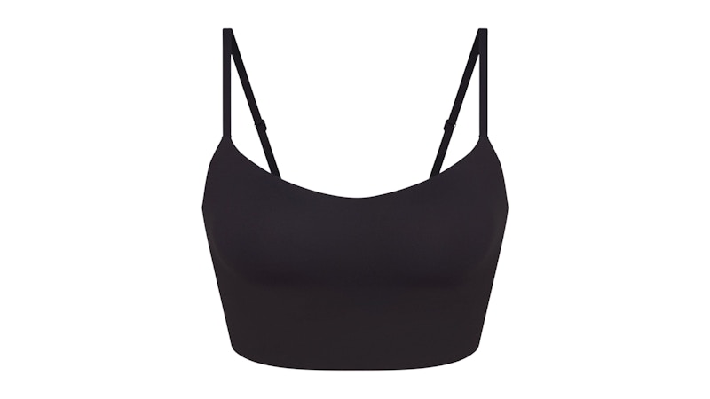 Pre-owned Nike X Skims Women's Matte Cami Bra Top In Obsidian In Black