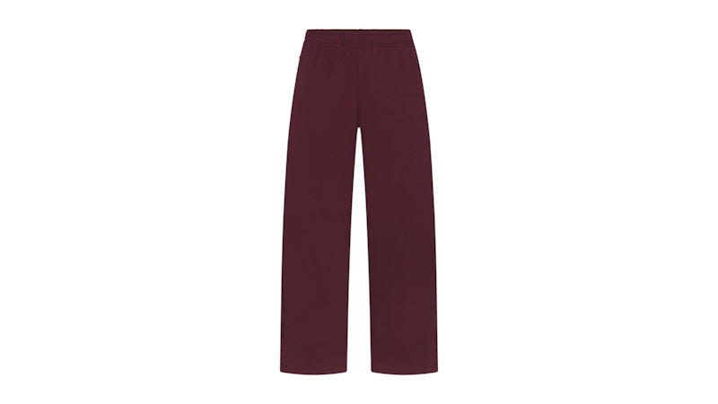 Pre-owned Nike X Skims Women's Matte Tricot Side Snaps Pant In Currant In Purple