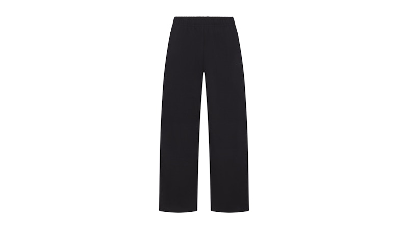Pre-owned Nike X Skims Women's Matte Tricot Side Snaps Pant In Obsidian In Black