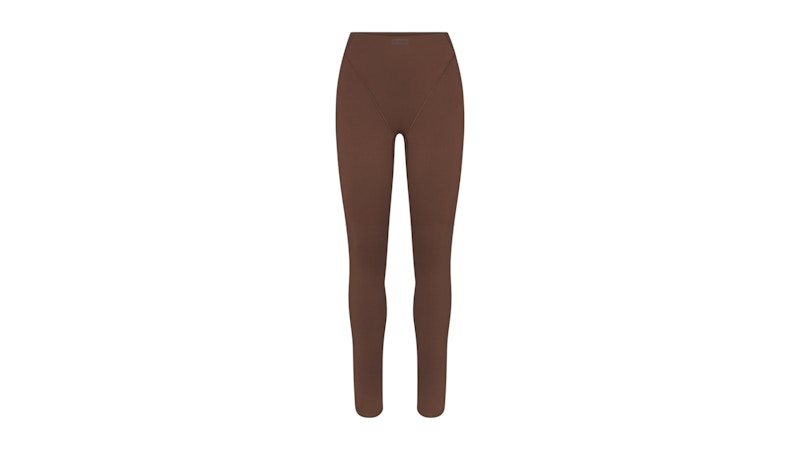 Pre-owned Nike X Skims Women's Matte Vline 26" Legging In Dark Sepia In Brown