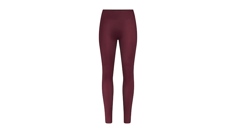 Pre-owned Nike X Skims Women's Shine Bonded Waist 26" Legging In Currant In Purple
