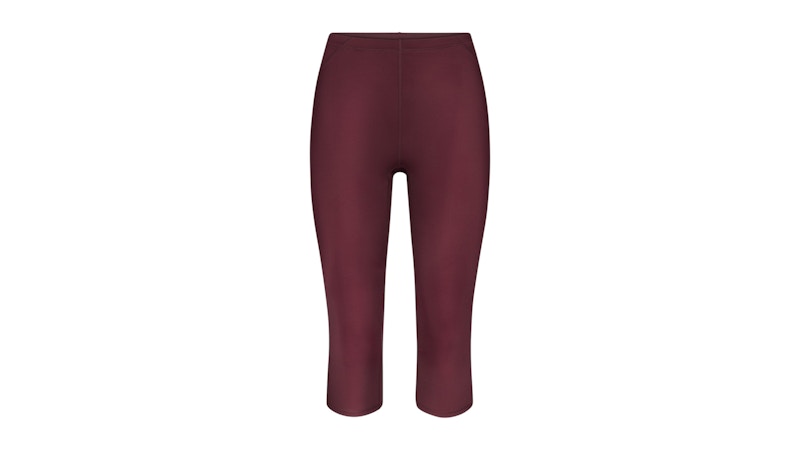 Pre-owned Nike X Skims Women's Shine Drawcord Crop 17" Legging In Currant In Purple
