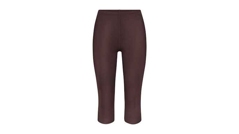Pre-owned Nike X Skims Women's Shine Drawcord Crop 17" Legging In Phoenix In Red