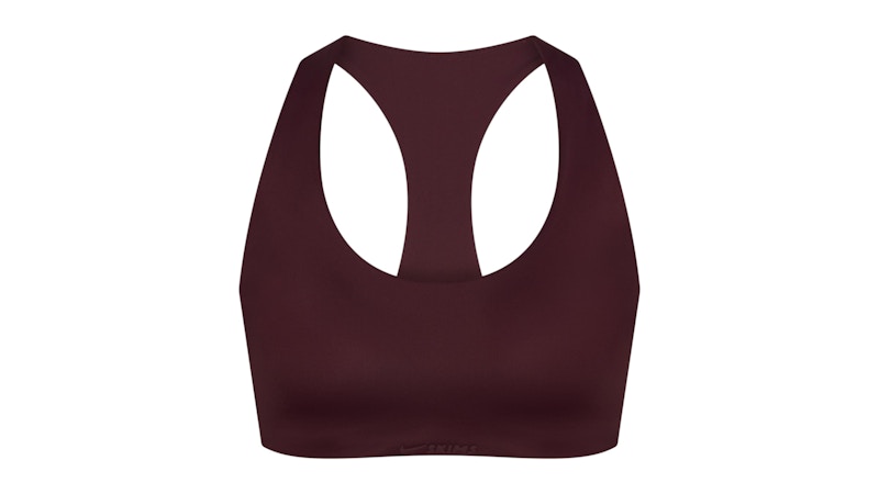 Pre-owned Nike X Skims Women's Shine Racer Back Bra In Currant In Purple