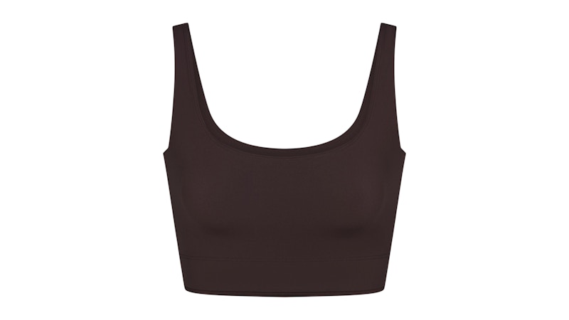 Pre-owned Nike X Skims Women's Shine Scoop Neck Bra Top In Phoenix In Red