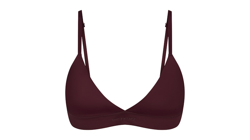 Pre-owned Nike X Skims Women's Shine Triangle Bra In Currant In Purple