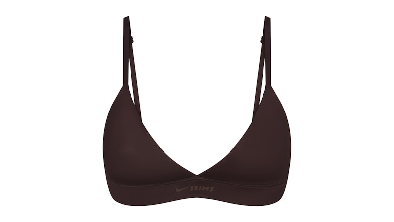 Pre-owned Nike X Skims Women's Shine Triangle Bra In Phoenix In Red