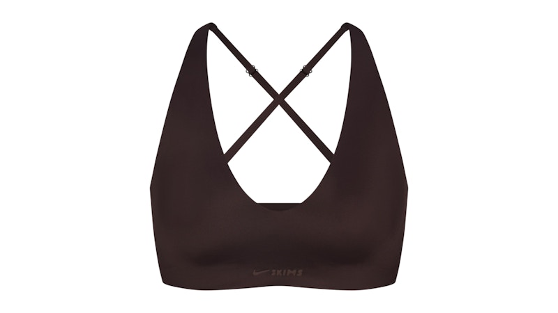 Pre-owned Nike X Skims Women's Shine Vneck Bra In Phoenix In Red