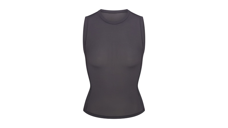 Pre-owned Nike X Skims Women's Weightless Layers Sleeveless Top In Lead In Gray