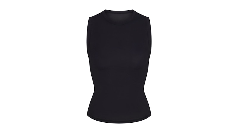 Pre-owned Nike X Skims Women's Weightless Layers Sleeveless Top In Obsidian In Black