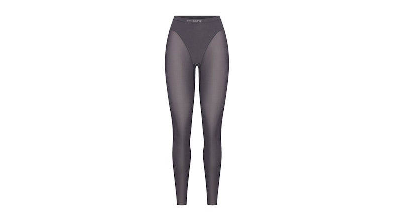Pre-owned Nike X Skims Women's Weightless Layers Vline 26" Legging In Lead In Gray