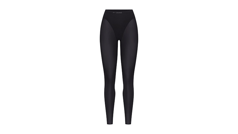 Pre-owned Nike X Skims Women's Weightless Layers Vline 26" Legging In Obsidian In Black