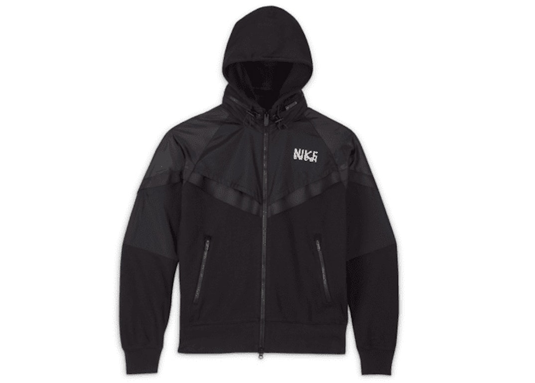 Pre-owned Nike X Sacai Full Zip Hoodie (asia Sizing) Black
