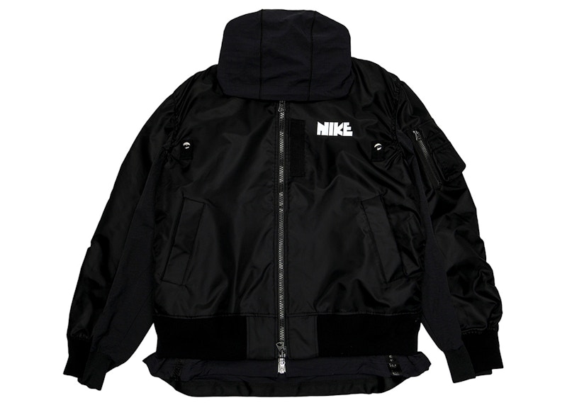 Nike x Sacai Layered Bomber Jacket Black - SS21 Men's - US