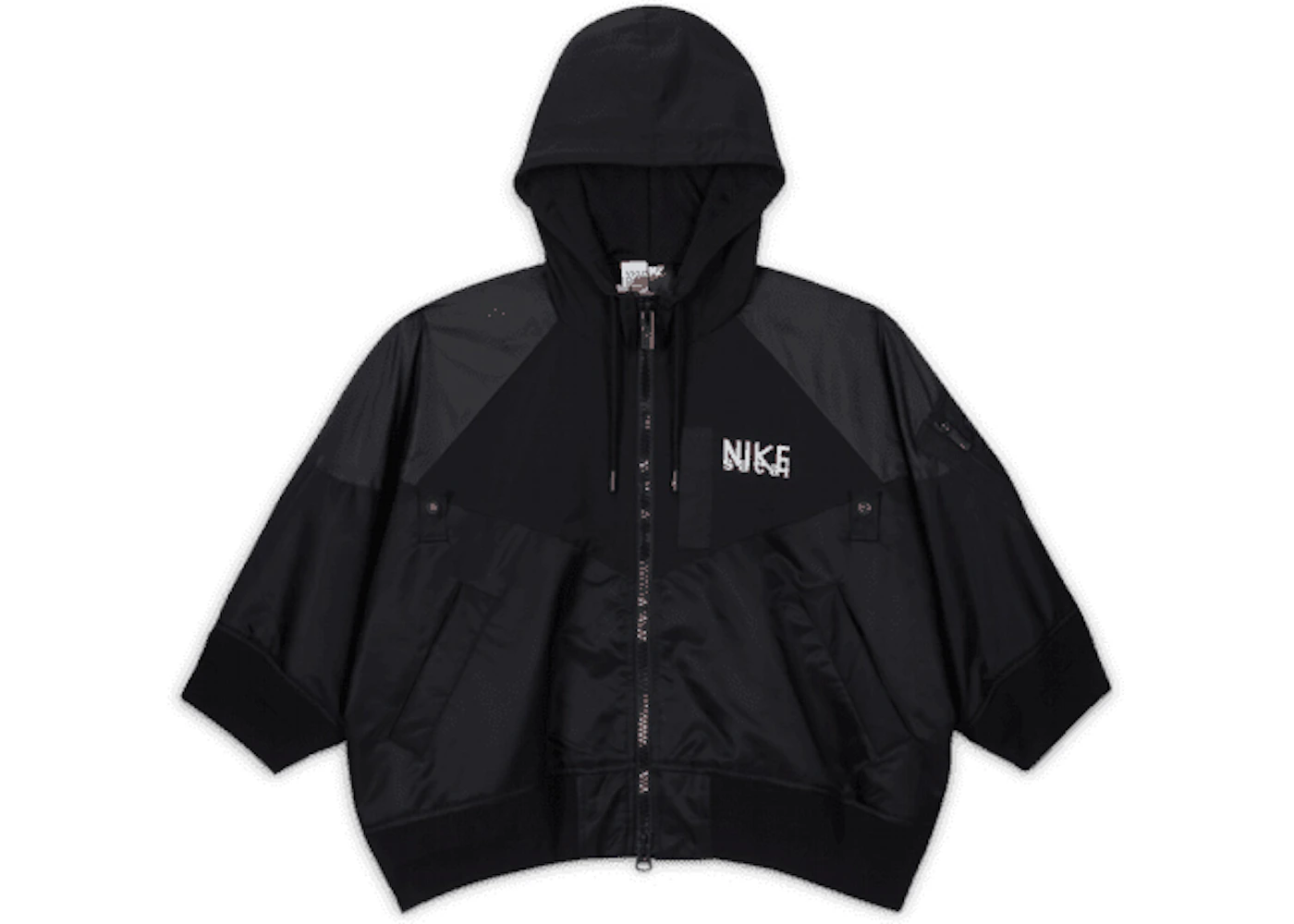 Nike x Sacai Womens Full Zip Hooded Jacket Black - FW22 - US
