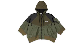 Nike x Sacai Womens Full Zip Hooded Jacket Khaki
