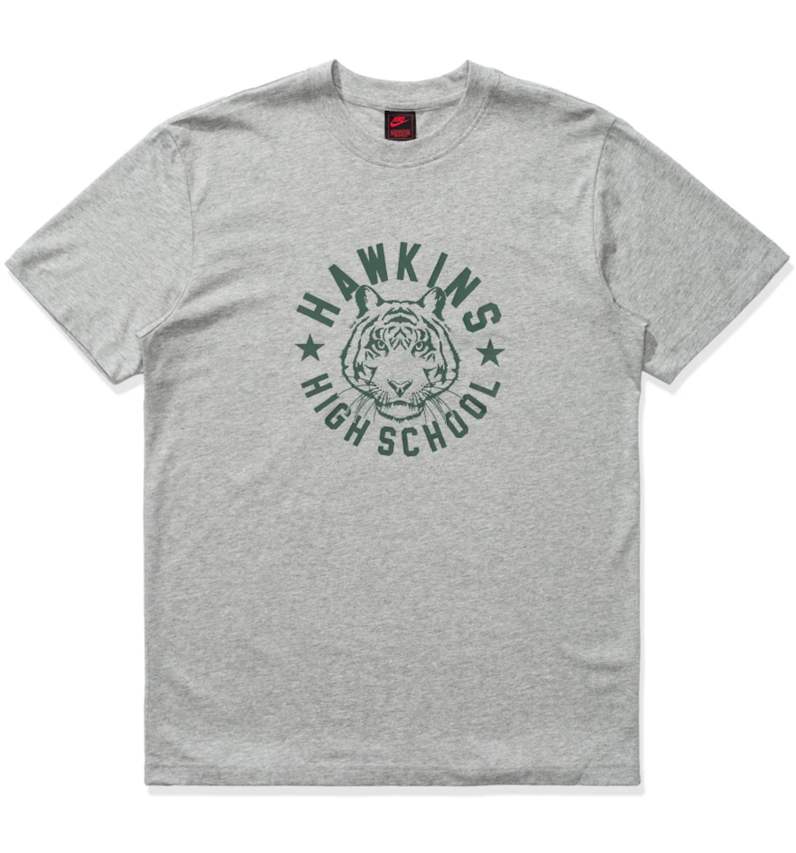 Nike x Stranger Things Hawkins High Tee Heather Grey Men s SS19 US