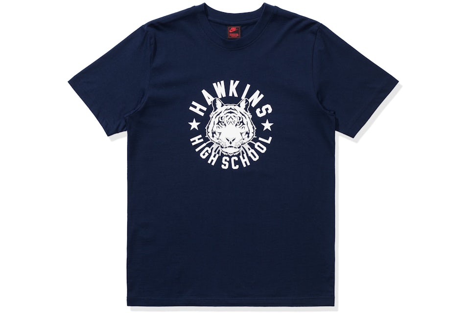 Nike x Stranger Things Hawkins High Tee Navy Men s SS19 GB