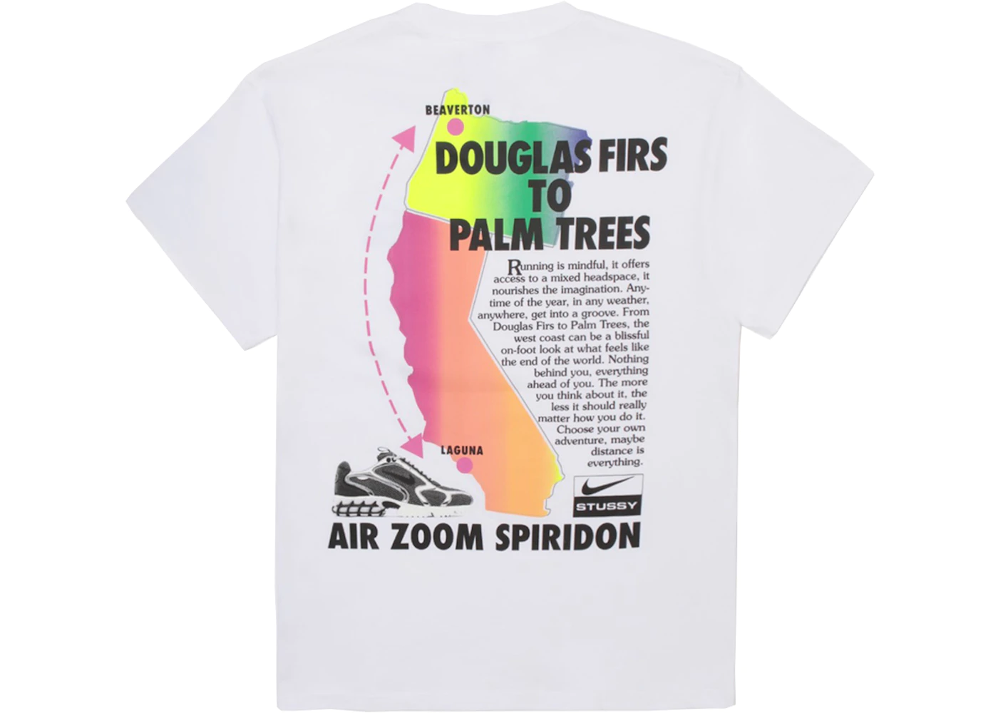 regeren Drink water kloof Nike x Stussy Air Zoom Spiridon Douglas Firs To Palm Trees T-shirt  White/Multi - US