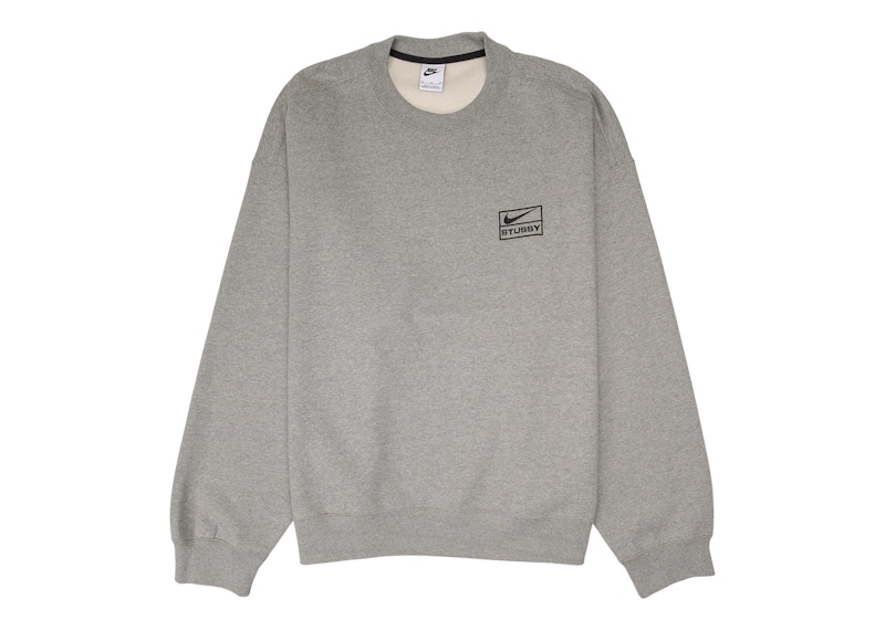 Nike x Stussy NRG BR Crew Fleece Gray Men's - SS20 - US