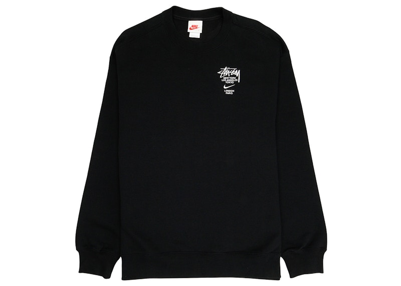 Nike x Stussy International Crewneck Sweatshirt Black Men s SS21