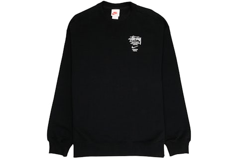Nike x Stussy International Crewneck Sweatshirt Black Men's SS21
