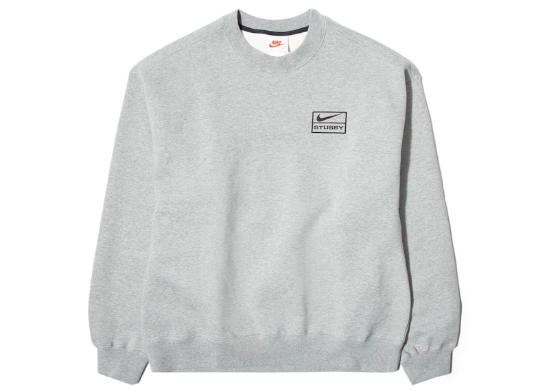 Nike x Stussy NRG BR Crew Fleece Gray - SS20 Men's - US