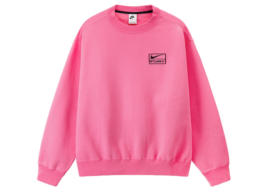 Pre-owned Nike X Stussy Nrg Br Crew Fleece Pink