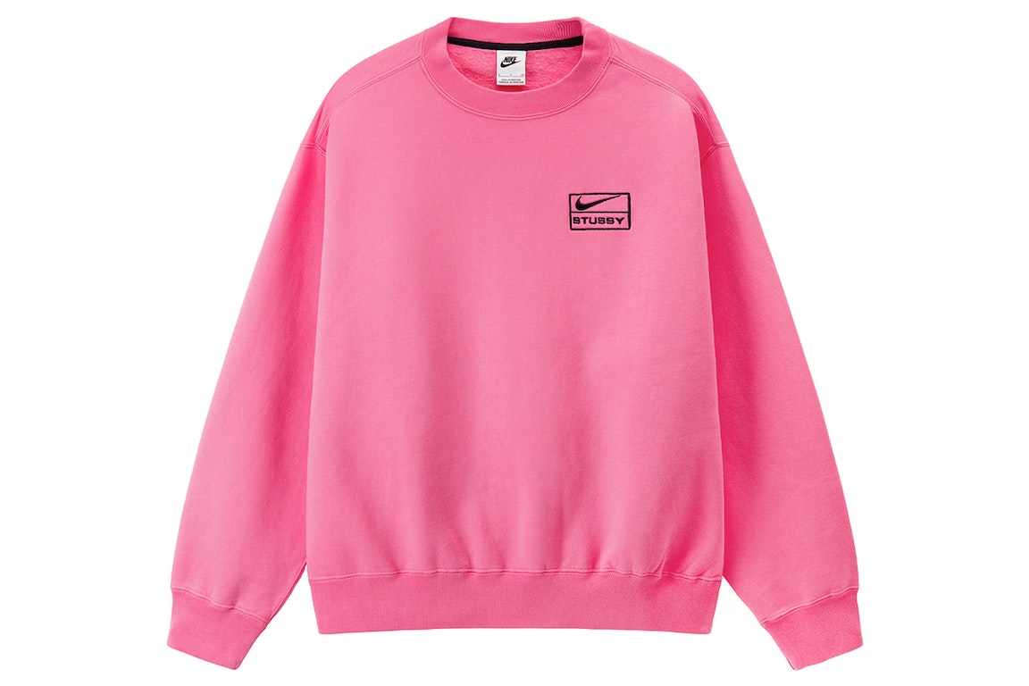 Pre-owned Nike X Stussy Nrg Br Crew Fleece Pink