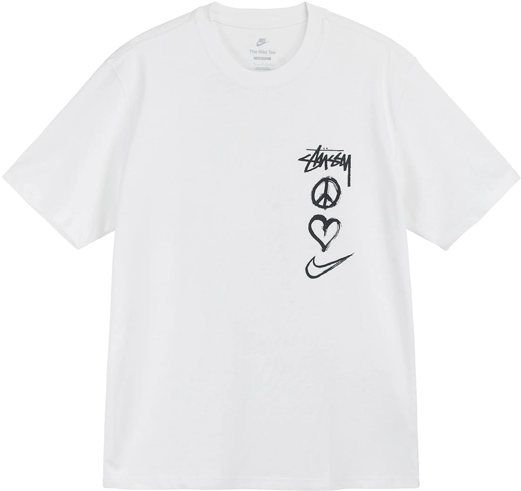 Stussy Peace, Love, Swoosh T-shirt White - SS22 -