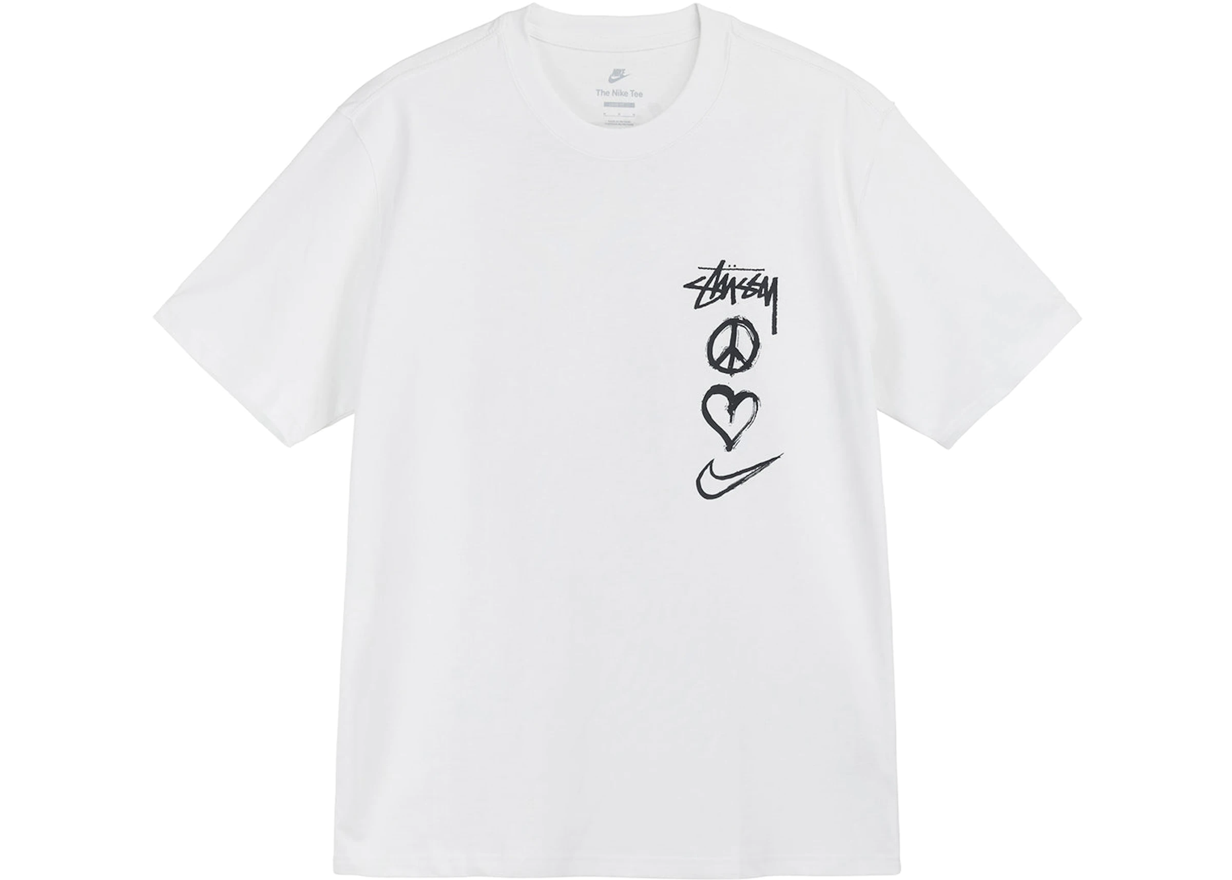 moth fluent gall bladder Nike x Stussy Peace, Love, Swoosh T-shirt White - SS22 - US