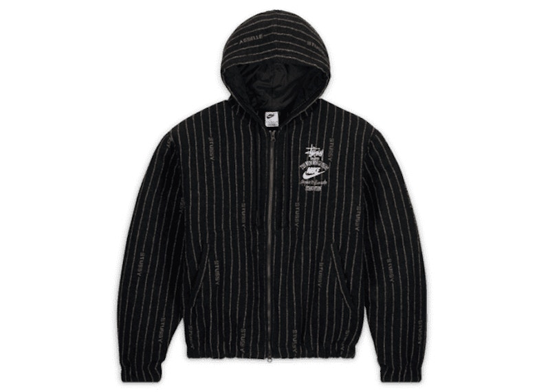 Stussy x Nike Striped Wool Jacket 黒 M-connectedremag.com