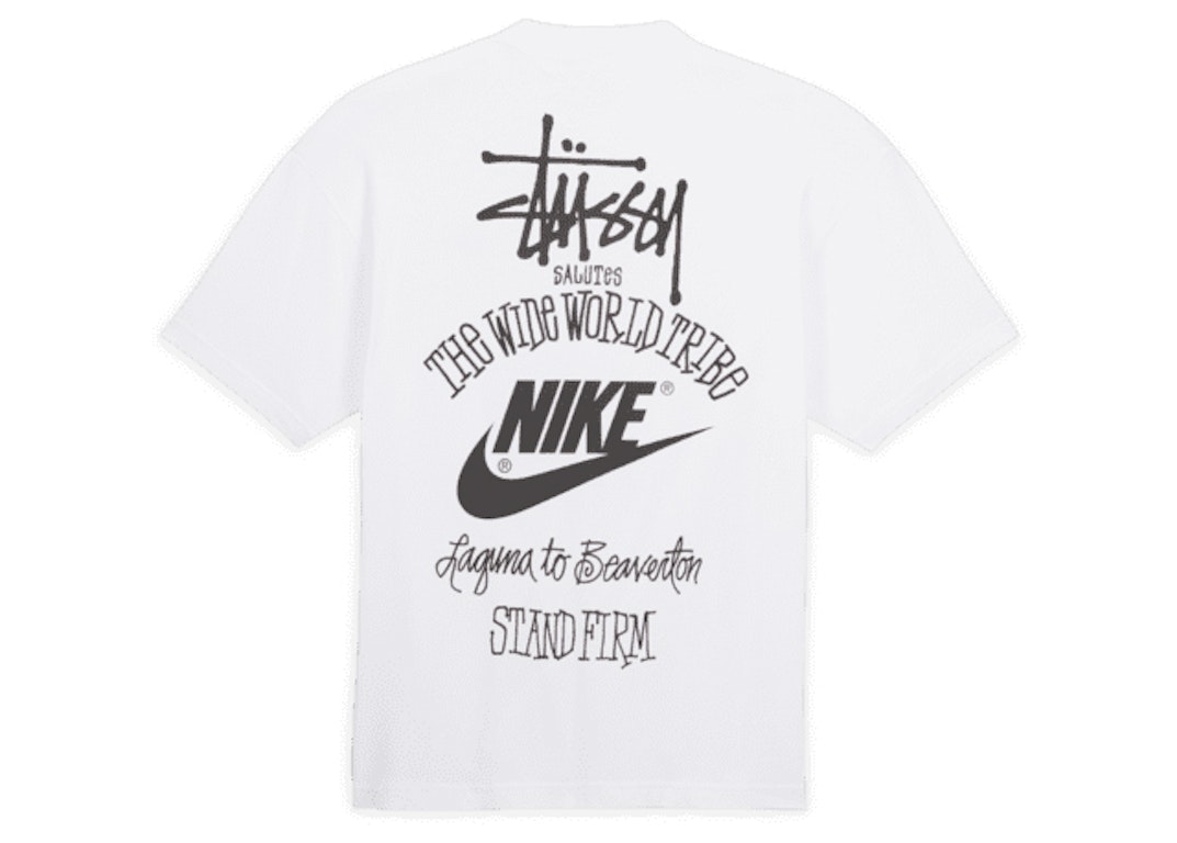 Pre-owned Nike X Stussy The Wide World Tribe T-shirt (asia Sizing) White