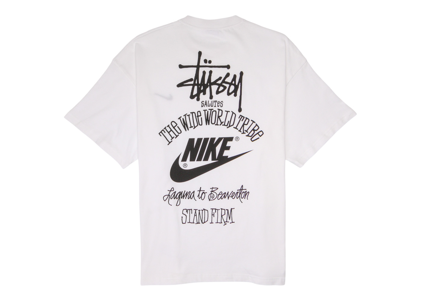 Nike x Stussy The Wide World Tribe T-Shirt (Asia Sizing) White 
