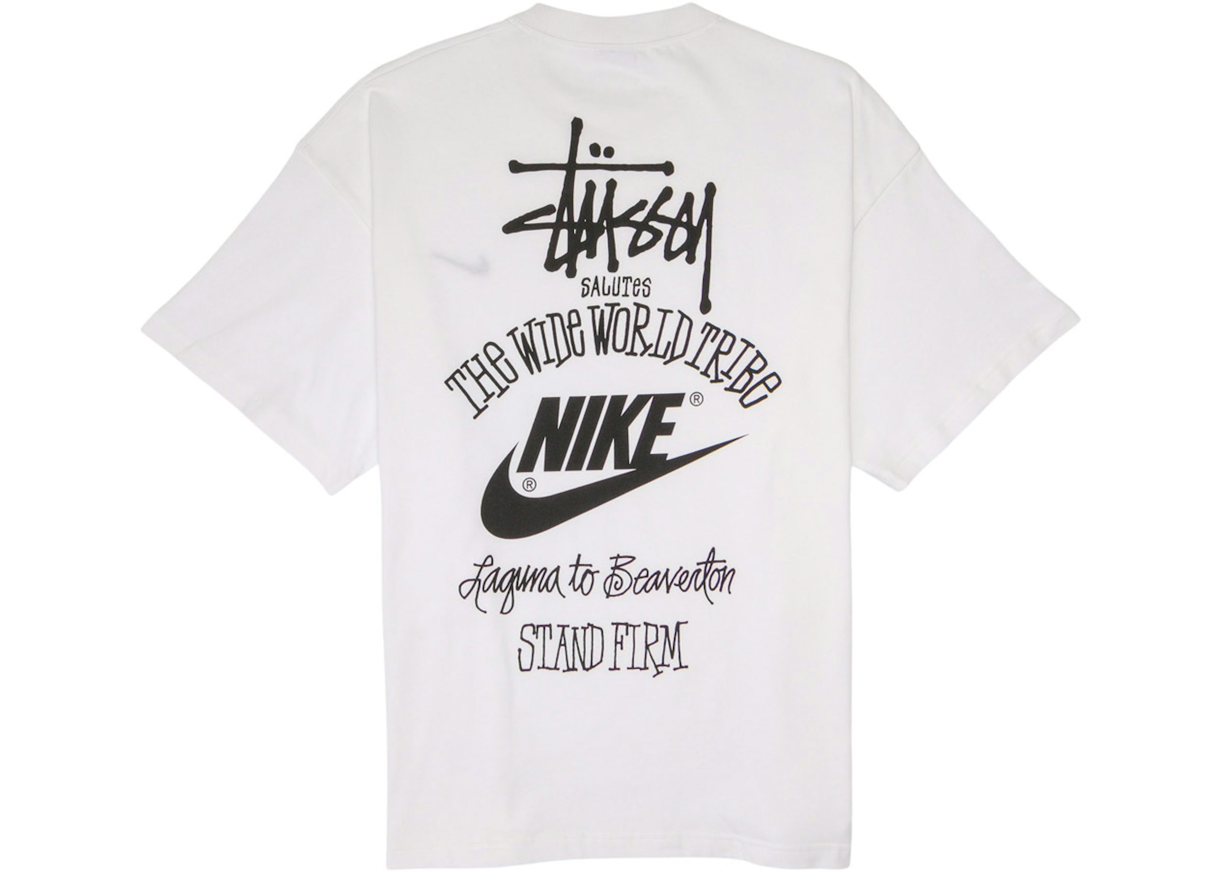 Nike x Stussy The Wide World Tribe T-Shirt White Men's - SS23 - US