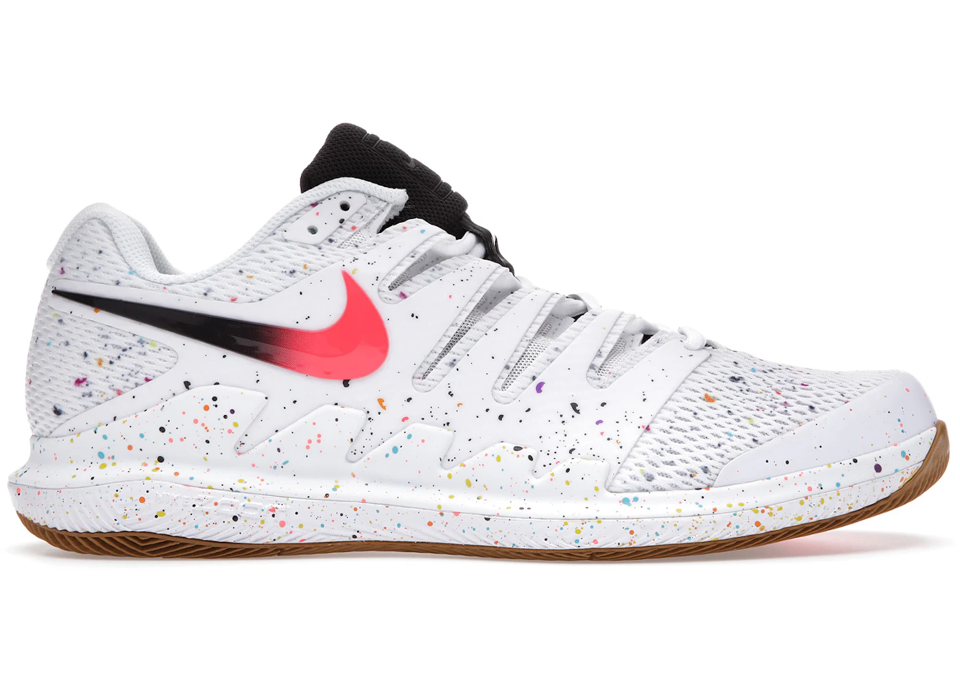 Men's air zoom vapor x tennis shoes white and laser crimson Clearance
