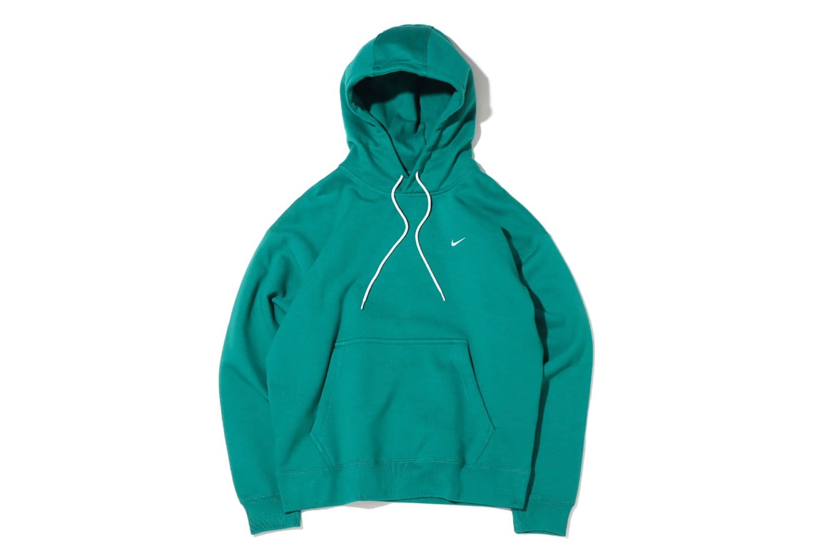 Pre-owned Nike Lab Solo Swoosh Fleece Hoodie (asia Sizing) Mystic Green