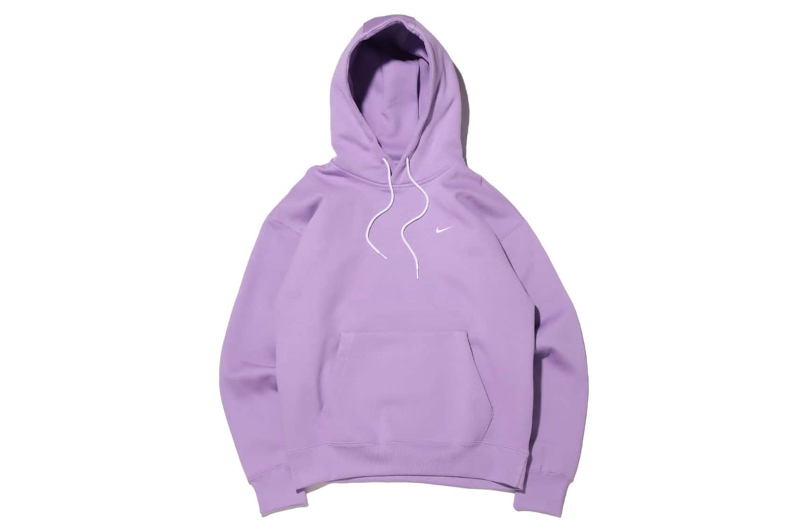 Pre-owned Nike Lab Solo Swoosh Fleece Hoodie (asia Sizing) Urban Lilac